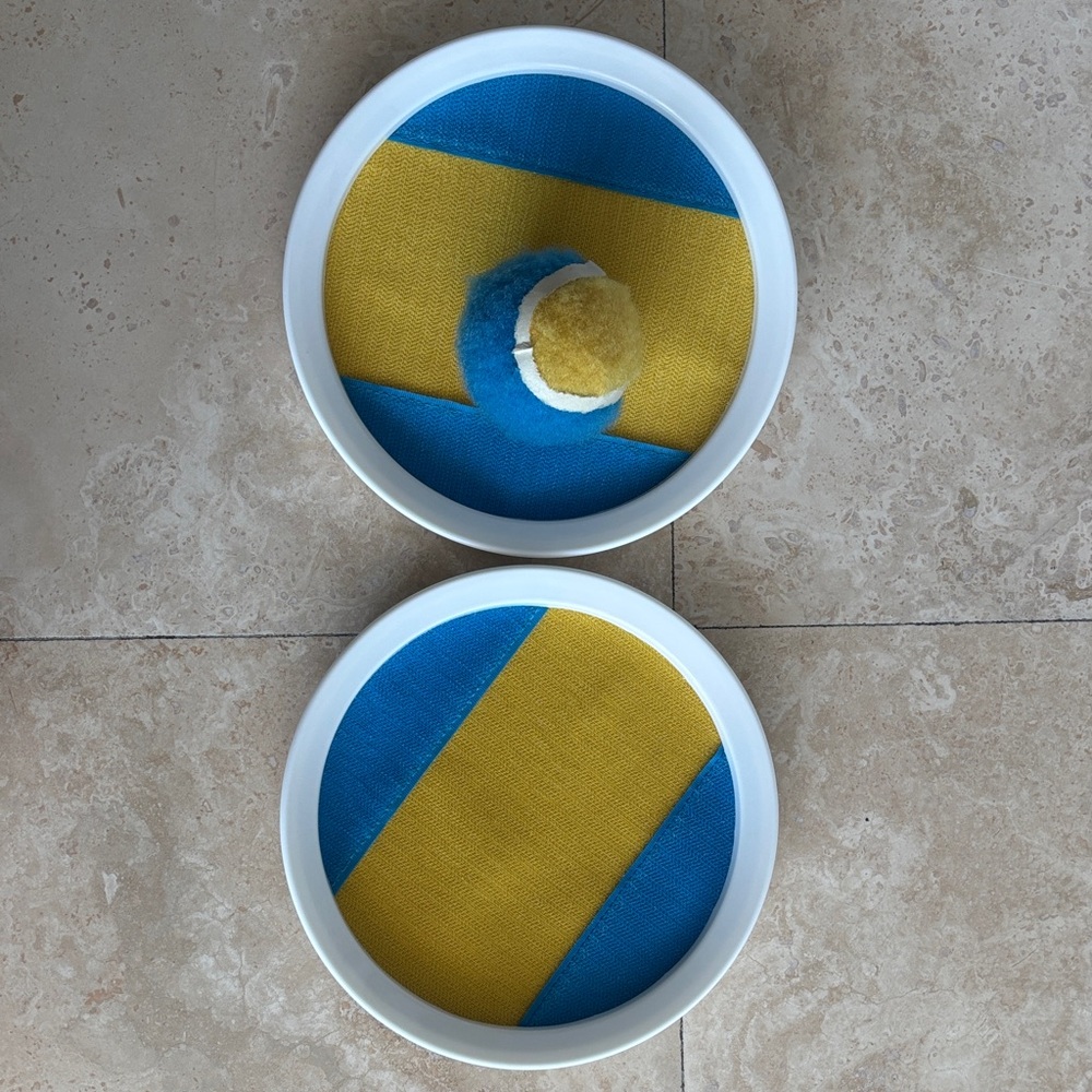 Blue and Yellow Ball Velcro Toy